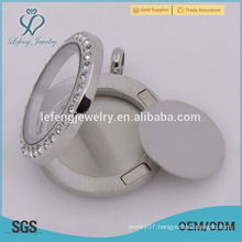 Wholesale cheap stainless steel silver plate,fashion floating locket plate,no locket